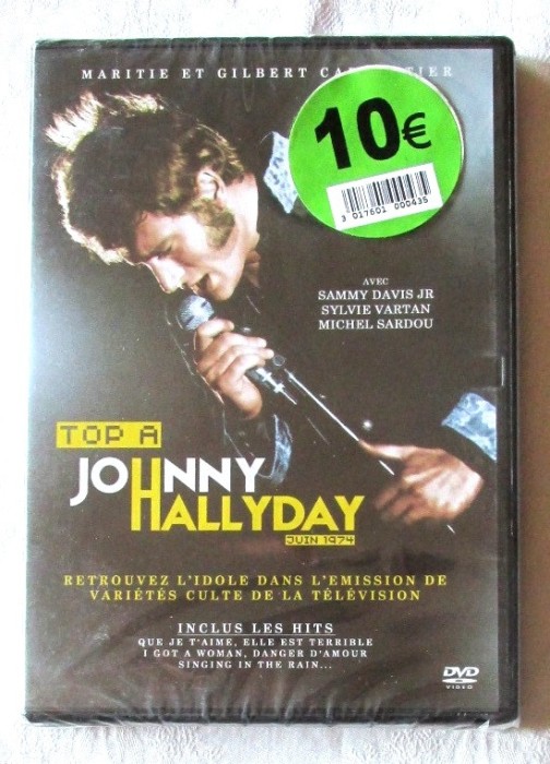 DVD: &quot;Top A -JOHNNY HALLYDAY Juin 1974, Avec Sammy Davis Jr., Sylvie Vartan, M. Sardou&quot;, 2017. Nou, in tipla