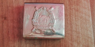 QW14 - Pafta militara - comunism - argintiu - piesa de colectie foto