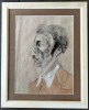 Ion Irimescu (1903-2003)-Portret de bărbat - tehnică mixtă, Portrete, Acuarela, Avangardism