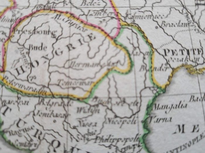 Harta a Europei, tiparitura originala din anul 1804
