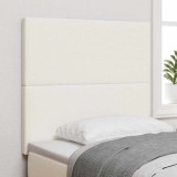 Tăblie de pat design simplu, crem, 90 cm, catifea raiată
