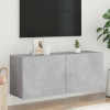 VidaXL Comodă TV de perete, gri beton, 100x30x41 cm