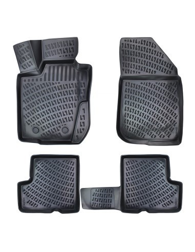 Set covorase auto din cauciuc tip tavita pentru Dacia Duster 4X2 2017-