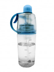 Sticla pentru apa cu pompa si gradatie, albastra-FIH286 foto