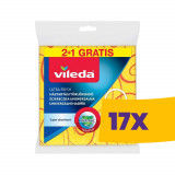 Vileda Ultra Fresh antibakteri&aacute;lis t&ouml;rlőkendő 3 db-os (Karton - 17 csomag)