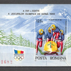 Romania.1992 Olimpiada de iarna ALBERTVILLE-Bl. nedantelat DR.562