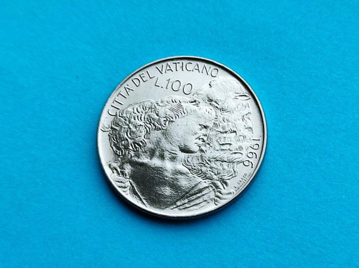 100 Lire 1966 Vatican-UNC-RAR