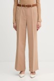 Marc Aurel pantaloni culoarea bej, lat, high waist, 1923-2000-93485