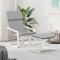 Gossi scaun de relaxare cu taburet, gri deschis, textil