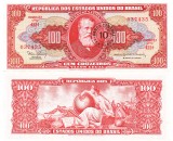 Brazilia 10 Centavos pe 100 Cruzeiros 1966-67 P-183a aUNC