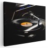 Tablou pick-up cu disc vinil, negru, galben 1613 Tablou canvas pe panza CU RAMA 60x80 cm