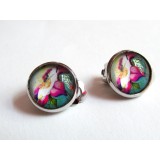 Cercei clips model floral B 12 MM