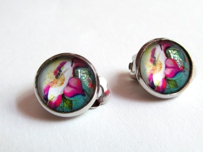 Cercei clips model floral B 12 MM foto