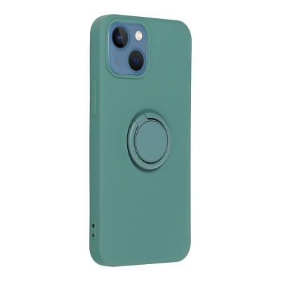 Husa Compatibila cu Apple iPhone 13 - Forcell Silicone Ring Green foto