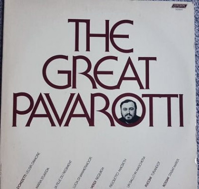 Vinil original SUA, The Great Pavarotti foto