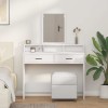 Masa Toaleta vidaXL Alba 100x41x140 cm cu Sertare si Oglinda, MDF, Dormitor