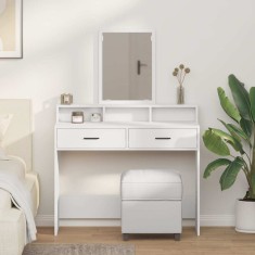 vidaXL Masă de toaletă cu sertar Alb 100 x 41 x 140 cm Lemn compozit 865145
