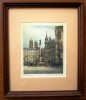 T.053 TABLOU LITOGRAFIE MUNCHEN SEMNAT INDESCIFRABIL, Peisaje, Acuarela, Impresionism