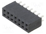 Conector şiruri pini mamă 14 PIN 2,54mm gold flash THT - SAMTEC