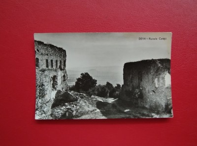 CARTE POSTALA - RPR - DEVA - RUINELE CETATII foto