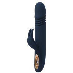 Vibrator Thrusting Zephyros Goddess Collection, 10 Moduri VIbratii, Silicon, USB, Albastru Inchis, 23 cm