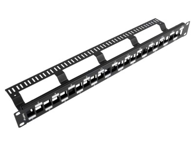 Patch Panel LANBERG Negru 24 Porturi Rack 19&amp;quot; foto