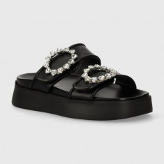 Chiara Ferragni papuci Sandal Infinity Love femei, culoarea negru, cu platforma, CF3365_001