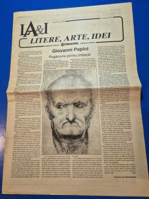 ziarul litere ,arte , idei - 25 ianuarie 1993 - articol alexandru dabija foto