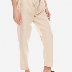 Alpha Industries pantaloni de bumbac culoarea bej, drept 136023.578-beige