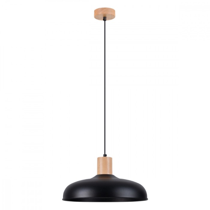 Lampă Suspendată Indy Negru Oțel 1 Bec Dom Scandinav De Interior