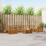 vidaXL Set mobilier gradina exterior 8 piese lemn acacia natural rezistent intemperii modular