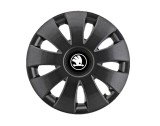 Cumpara ieftin Set 4 Capace Roti Autohelix MSA&reg; potrivite jantelor de 15 inch, pentru Skoda Alb Negru model Aura Black