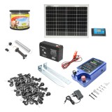 Kit gard electric 3J cu panou solar 20W, baterie 12V si sarma 1000 m
