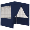 VidaXL Cort petrecere profesional cu pereți, albastru, 2x2 m, 90 g/m&sup2;