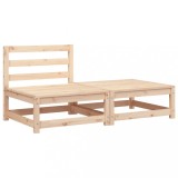 Cumpara ieftin Canapea de gradina fara brate cu taburet, lemn masiv de pin