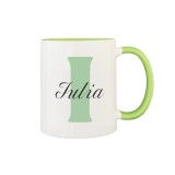 Cana m&acirc;ner verde personalizata prenume Iulia, INOVATIX&reg;️. 330ml