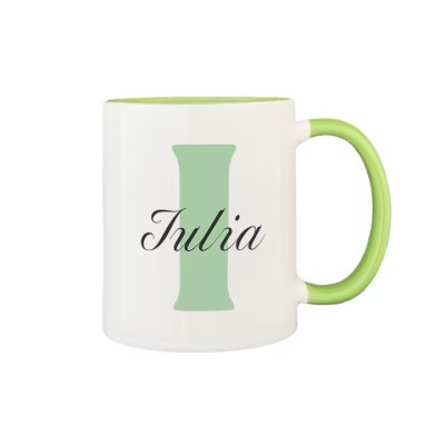 Cana m&amp;acirc;ner verde personalizata prenume Iulia, INOVATIX&amp;reg;️. 330ml foto