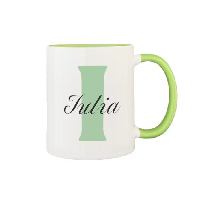 Cana m&acirc;ner verde personalizata prenume Iulia, INOVATIX&reg;️. 330ml