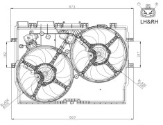 NRF 47945 Ventilator radiator foto