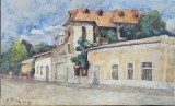 VASILE POPA - Peisaj Citadin, Ulei/Panza 37.5x60.5cm, Semnat, Certificat Autenticitate