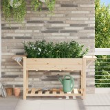 vidaXL Jardinieră cu rafturi, 155x59x76 cm, lemn masiv de brad