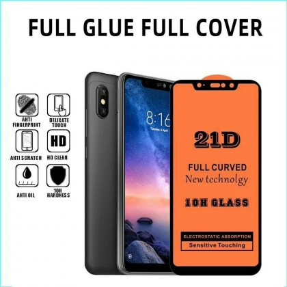 Folie Protectie ecran antisoc , Full Glue , Huawei P40 Lite 5G, Tempered Glass 21D , Full Face , Neagra Bulk