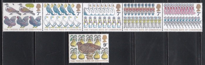 Marea Britanie 1977 - Crăciun - Staif + 1 timbru, SET COMPLET, MNH
