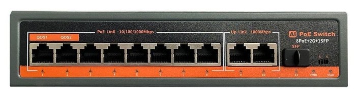 Switch smart PoE 8 porturi 100 1000mbps, 120W, 8GE(PoE)+2GE+1SFP, G0821GB-C