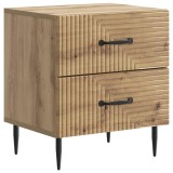 vidaXL Dulap de noapte cu sertar Stejar Artizanal 43 x 34,5 x 47,5 cm 894773