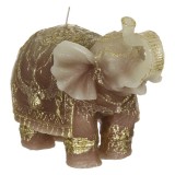 Lumanare decorativa 3D in forma de elefant cu broderie aurie, 21x10x15 cm, Oem