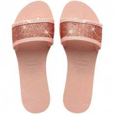 Havaianas papuci YOU ANGRA GLITTER femei, culoarea roz, 4148294.0076