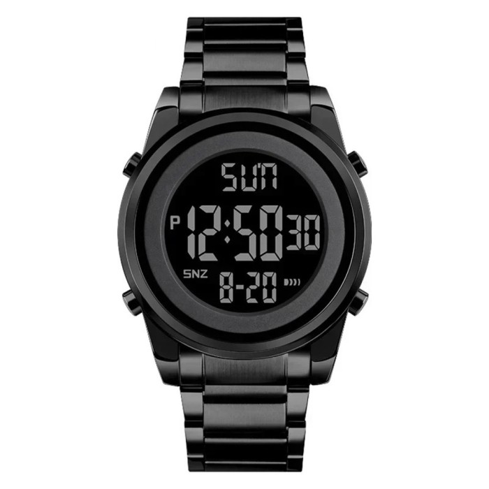 Ceas Digital Barbati SKMEI 1611 Negru , Afisaj LED, Functii Multiple, Design Sportiv, Cronometru, Alarma, Rezistent la Apa 3ATM