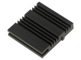 Radiator extrudat, plat, neagră
