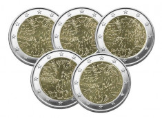 Germania 5 monede comemorative 2 euro 2019 ADFGJ - Zidul Berlinului - UNC foto